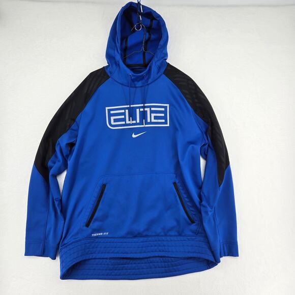 Nike Hoodie Pullover‎ Mens Blue XL Elite Basketball Therma-Fit 2151 - Picture 1 of 11